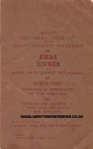 Christmas Dinner 1916